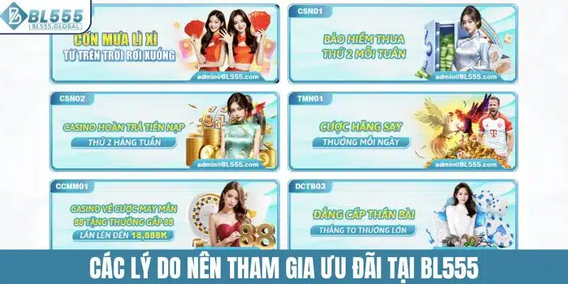 Khuyến Mãi BL555 - 6 Ưu Đãi Tặng Tiền Miễn Phí Hot Nhất 5 Các lý do nên tham gia ưu đãi tại BL555